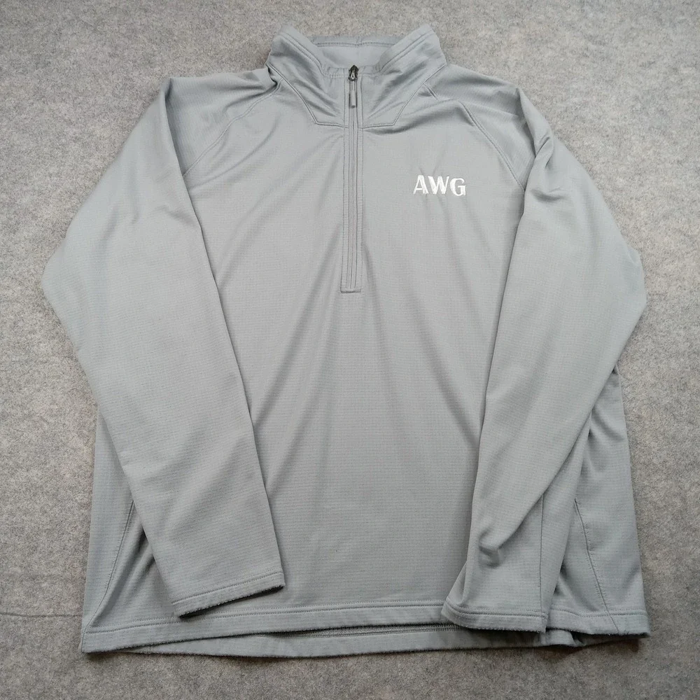North Face Pullover Mens XXL Quarter Zip Mock Neck Waffle Thermal Stretch Fleece